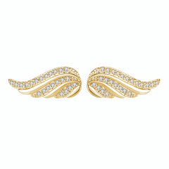 Angel Wing Ear Studs Wings Shape Micro-inlaid