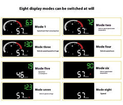 Car Mounted HUD Head Up Display Fuel Consumption Voltage Projector