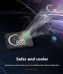 Car Mounted HUD Head Up Display Fuel Consumption Voltage Projector