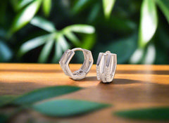 S999 Silver Fashion Simple Geometric Three-Ring Ear Clip