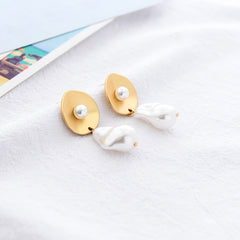 Pearl Earrings For Women Retro Personality And Minimalism Hollow Out