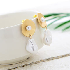 Pearl Earrings For Women Retro Personality And Minimalism Hollow Out