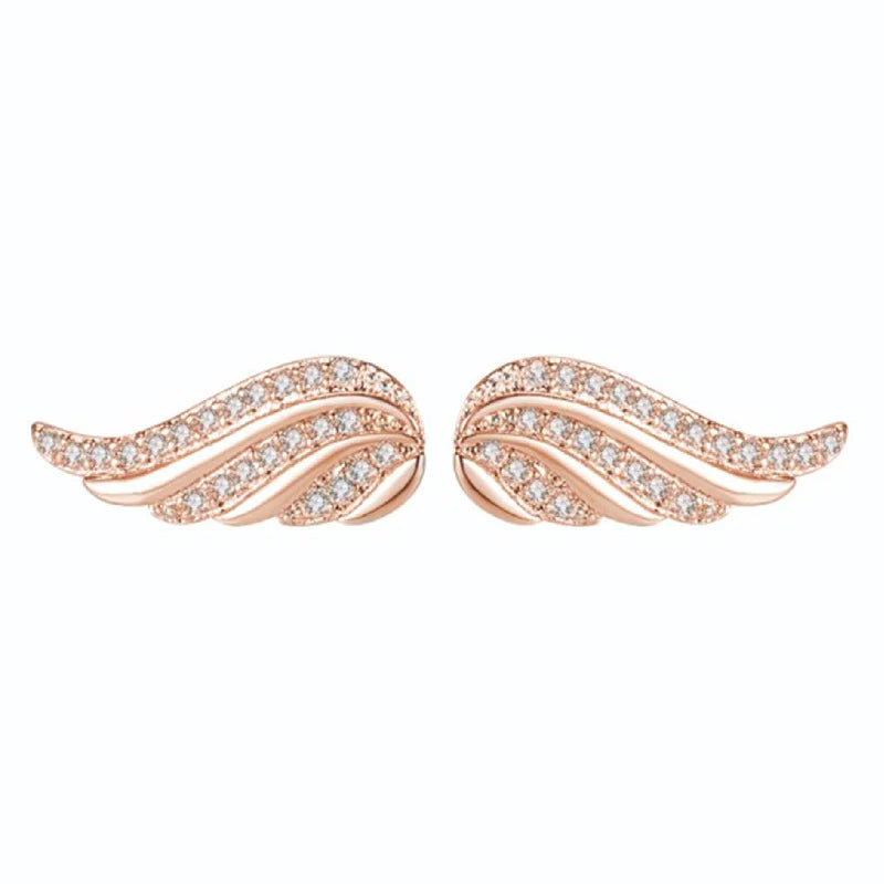 Angel Wing Ear Studs Wings Shape Micro-inlaid