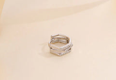 S999 Silver Fashion Simple Geometric Three-Ring Ear Clip