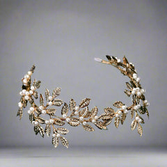 Elegant Alloy Bridal Headband with Crystal Embellishments