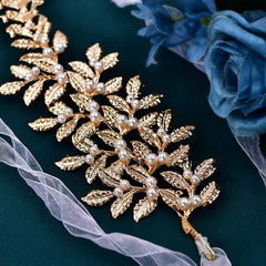 Elegant Alloy Bridal Headband with Crystal Embellishments