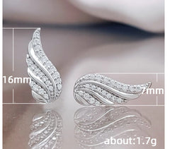 Angel Wing Ear Studs Wings Shape Micro-inlaid