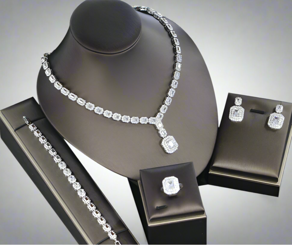 Ladies' Banquet Party Jewelry Four-Piece Set